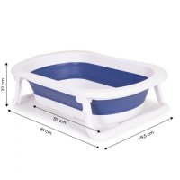 Cadita de baie cu dop de scurgere Ecotoys HA-B27 albastru - 5