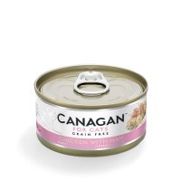 CANAGAN, Pui și Șuncă, conservă hrană umedă fără cereale pisici junior & adult, (în suc propriu), 75g - 2