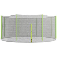 SPORTNOW Plasă Siguranță Trambulină Rotundă 366cm 8 Stâlpi Drepti Tarc Rezervă Plasă Rezistentă Negru Verde | Aosom Romania - 1