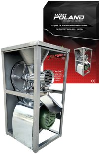 Masina profesionala de tocat carne POLAND Full Aluminiu, 1500W, 1400 rpm, 5 kg/min, 22 kg, cuva inox si suport metalic - 1