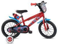 Bicicleta pentru copii Denver Spiderman 14 inch, frana de mana pe ambele roti, claxon, sticla de apa, aparatoare noroi fata si spate, spite metalice, roti gonflabile - 1