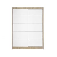 Dulap RODOS 03, usi glisante, corp somona + usi alb, 150x60x200 cm - 1
