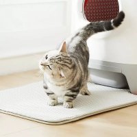 Covoras pentru litiera pisici PETKIT Litter Clean Pad, PVC, Alb - 4