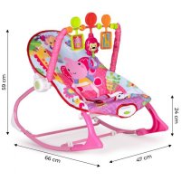 Balansoar cu vibratii 2 in 1 Ecotoys 8617 roz - 5