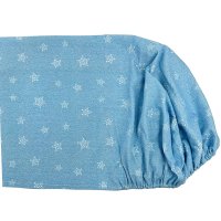 Cearceaf din jersey Stars in your eyes Blue cu elastic 60x120 cm - 1