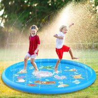 Piscina gonflabila pentru copii cu stropitoare 170x170x15 cm - 1