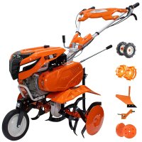 Motosapa RURIS 7500ACC4, 7 CP, Benzina,roti cauciuc 4.00-8, plug, adaptor, roti metalice 350, fara manicot, set contragreutati 10kg - 1