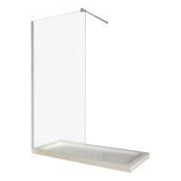 Paravan dus walk-in 80 x 200 cm, sticla securizata sablata 8 mm, profil cromat si tija extensibila - 1