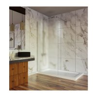 Paravan dus walk-in 80 x 200 cm, sticla securizata sablata 8 mm, profil cromat si tija extensibila - 2