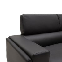 Canapea Shea 3 Locuri Negru 198x80x87 cm - 3