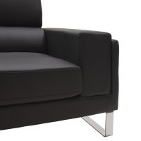Canapea Shea 3 Locuri Negru 198x80x87 cm - 4