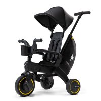 Tricicleta pentru copii Doona Liki Trike Midnight Editie limitata, ultrapliabila in 3 secunde, spatar reglabil,copertina cu protectie UV, frana de picior si roti din cauciuc Eva - 8