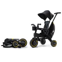 Tricicleta pentru copii Doona Liki Trike Midnight Editie limitata, ultrapliabila in 3 secunde, spatar reglabil,copertina cu protectie UV, frana de picior si roti din cauciuc Eva - 5