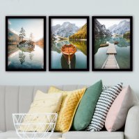 Tablou, 3 bucati 3SC18 Multicolor 35x45 cm - 1