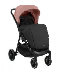 Carucior pentru copii KikkaBoo Sarah Pink 2023, 0-48luni pana la 22kg cu suspensii,spatar reglabil cu pozitie somn,Maner din piele ecologica,tavita,husa de ploaie,husa picioare si suport pahar incluse - 7