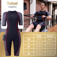 Costum EMS Wireless, de Dama, pentru Tonifiere, Slabire Rapida si Eliminare Celulita, Aplicatie Mobila Inclusa, XL - 5