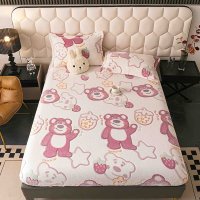 Cearsaf de pat Cocolino cu elastic si 2 fete de perna Nadine 180x200cm - 1