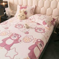 Cearsaf de pat Cocolino cu elastic si 2 fete de perna Nadine 180x200cm - 2