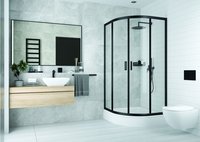 Cabina de dus remirotunda cu cadru negru, 100x100x190 cm - 5