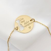 Bratara Personalizata Viitoare Mamica din Argint 925 cu Placaj de Aur Galben 18K - 1