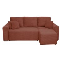 Coltar Canapea BEGA extensibil, cu arcuri si lada depozitare, colt interschimbabil, caramiziu, 240x153x80 cm - 1
