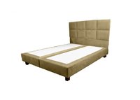 Pat matrimonial tapitat cu textil 140 x 200, American Boxspring, bej, Royal - 1