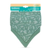 Set de 2 bandane din muselina cu strat dublu Baboo Verde pentru nou-nascuti - 4