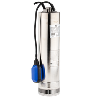Pompa submersibila din inox, cu plutitor, 125SCM Gmax, 750W, 130 l/min, H ref. 43m - 1