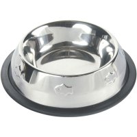 TRIXIE, castron pisici, rotund, antiderapant, inox, argintiu, 0.2l, ⌀15cm - 2