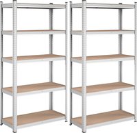 Set 2 Rafturi, Songmics, 5 rafturi, 180 x 90 x 40 cm, Silver, GLR040E02 - 1