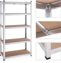 Set 2 Rafturi, Songmics, 5 rafturi, 180 x 90 x 40 cm, Silver, GLR040E02 - 4