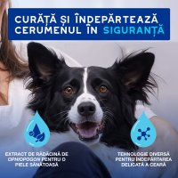 DOUXO SPA Ear Cleaner dewaxing, soluție igiena urechilor câini și pisici, hidratantă, hipoalergenică, flacon cu aplicator, 120ml - 3