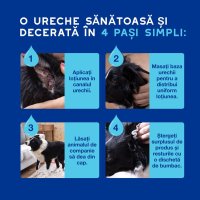 DOUXO SPA Ear Cleaner dewaxing, soluție igiena urechilor câini și pisici, hidratantă, hipoalergenică, flacon cu aplicator, 120ml - 7