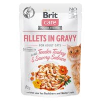 Brit Care Cat Fillets in Gravy With Tender Turkey and Savory Salmon, 85 g - 1
