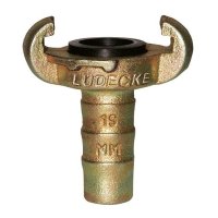Cupla rapida Ludecke SKG25 cu gheare si stut pentru furtun de 1 O25 mm - 1
