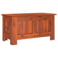 Cufar de depozitare din lemn masiv de acacia, maro, 70x35x37 cm - 1