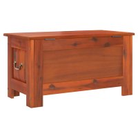 Cufar de depozitare din lemn masiv de acacia, maro, 70x35x37 cm - 6