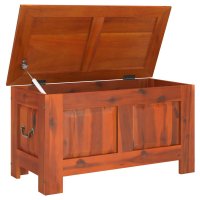 Cufar de depozitare din lemn masiv de acacia, maro, 70x35x37 cm - 7