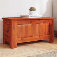 Cufar de depozitare din lemn masiv de acacia, maro, 70x35x37 cm - 2