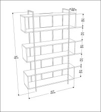 Bibliotecă Bruti Verde 120x180x29.6 cm - 6