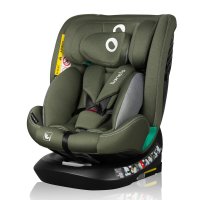 Scaun auto, Lionelo, Bastiaan One i-Size, 4 in 1, Protectie laterala, Cu spatar inclinabil in 4 pozitii, Cu tetiera reglabila in 13 pozitii, Rotire 360 grade, Top Tether, 0-36 Kg, 40-150 cm, Cu Isofix, Conform cu ECE R129, Verde - 1