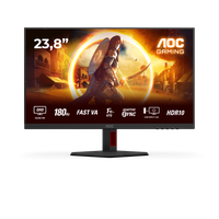 Monitor AOC Q24G4RE, 23.8 inch, rezolutie 2560 x 1440, culoare Negru si Rosu, garantie 3 ani - 1