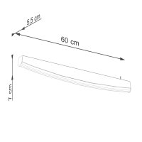 Aplica LED Jorun Alb 4000K 60x5.5x7 cm - Sollux Lighting - 6