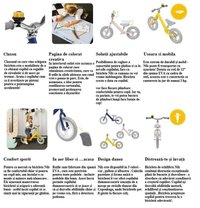 Bicicleta fara pedale Skiddou Nils Denim Bleumarin 12 inch - Cadru din aluminiu usor, scaun reglabil, roti din spuma EVA+PU - 8
