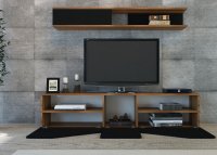 Comoda TV Taç - Walnut, Negru - 2