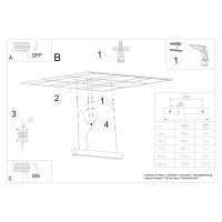 Lustra suspendata LED Pinne Gri 4000K 118x6x150 cm - 9