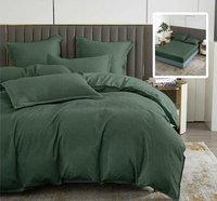 Lenjerie de pat Baroque 6 piese verde uni - confort si eleganta - 1