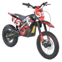 Motocicleta electrica Kinderauto MotoBike 35 pentru copii, 1500W, 48V, roti 14/12, rosie - 1