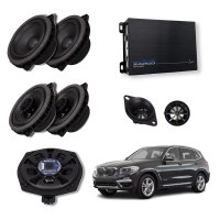 Pachet sistem audio Plug&Play For-X dedicat BMW Basic XQ-45C XQ-452BMW + Amplificator Zapco HB 410 ADSP + Conectica dedicata - 1