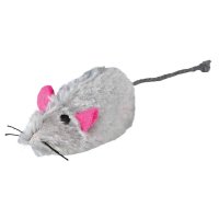 Trixie Jucarie pentru Pisici - Șoricel cu Păr Lung, Pluș Multicolor, 9cm - 1